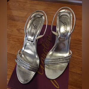 Garolini Silver Rhinestoned Heels - 6M